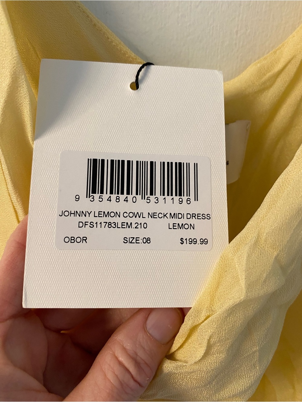 NWT DISSH Johnny Lemon Cowl Neck Midi Dress Size AU 8/US 4 - Picture 4 of 10